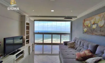 Apartamento com 4 quartos sendo 3 suítes à venda na praia das pitangueiras, guarujá/sp.