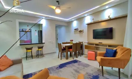 Apartamento com 3 dormitórios à venda, 82 m² por r$ 530.000,00 - pitangueiras - guarujá/sp