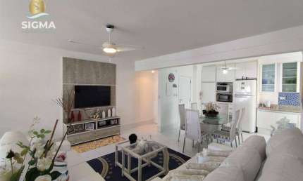Apartamento com 3 dormitórios à venda, 120 m² por R$ 900.000,00 - Pitangueiras - Guarujá/SP