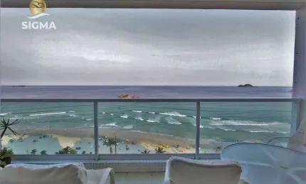 Frente mar - apartamento com 3 dormitórios à venda, 155 m²- pitangueiras - guarujá/sp
