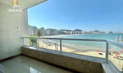 FRENTE MAR - Apartamento à venda na Praia das  Astúrias, Guarujá/SP.