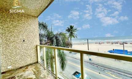 FRENTE MAR - Apartamento com 2 quartos à venda, Praia das Pitangueiras, Guarujá.