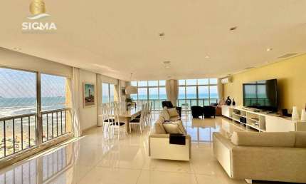 FRENTE MAR - Apartamento com 3 Suítes à venda, Praia das Pitangueiras, Guarujá/SP.