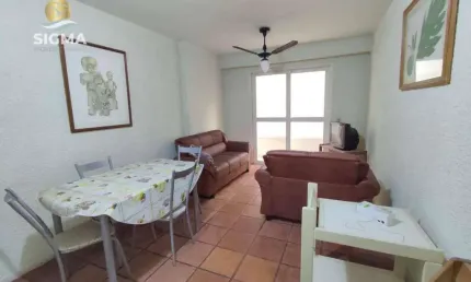 Apartamento localizado na praia das pitangueiras, 2 dormitórios mais dependência de empregada,  Vista para o mar, 80 M² de área útil.