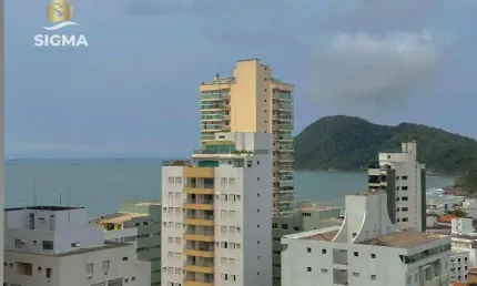 Vista mar - apartamento à venda com 3 dormitórios - 1 vaga - jardim astúrias - guarujá/sp