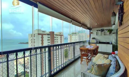 Vista mar - apartamento reformado à venda com 3 dormitórios - condomínio com lazer - 2 vagas - pitangueiras - guarujá/sp