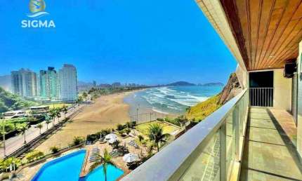 FRENTE MAR - Apartamento com 3 dormitórios à venda na Praia das Pitangueiras - Guarujá/SP.