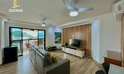 Vista mar - apartamento à venda com 3 suítes à venda na praia das astúrias, guarujá.