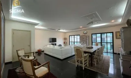 Apartamento à venda com 3 suítes em prédio com lazer completo e 2 vagas - praia das pitangueiras, guarujá.