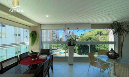 Vista mar - Apartamento à venda com 3 suítes - Condomínio com piscina e churrasqueira - 2 vagas - Jardim Astúrias - Guarujá/SP