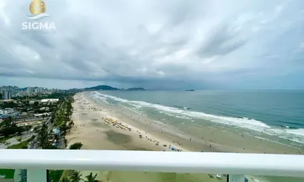 Cobertura alto padrão de frente para o mar com 5 suítes, lazer e 4 vagas - Praia da Enseada, Guarujá.