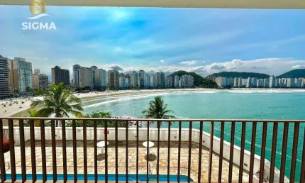 Frente mar - apartamento à venda com 2 quartos - lazer completo - 2 vagas - jardim astúrias - guarujá/sp