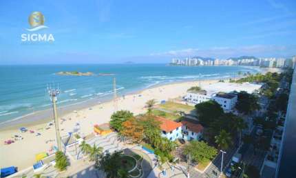 Apartamento na praia, Frente mar, 4 dormitórios, Lazer, 2 vagas, Pitangueiras, Guarujá.