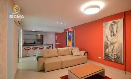 Apartamento com 3 suítes - Condomínio com lazer - 2 vagas - Pitangueiras - Guarujá/SP.