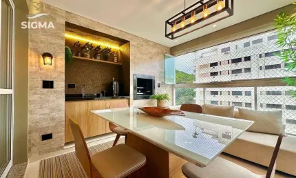 Apartamento reformado à venda com 3 dormitórios - condomínio com lazer - 2 vagas - pitangueiras - guarujá/sp