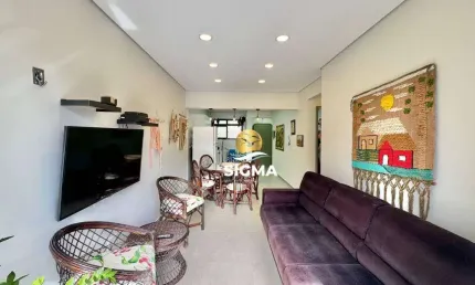 Apartamento com 2 dormitórios à venda, 75 m² por R$ 600.000,00 - Praia do Tombo - Guarujá/SP