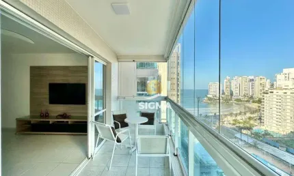 Vista mar - apartamento com 2 quartos sendo 1 suíte à venda na praia das astúrias - guarujá/sp.
