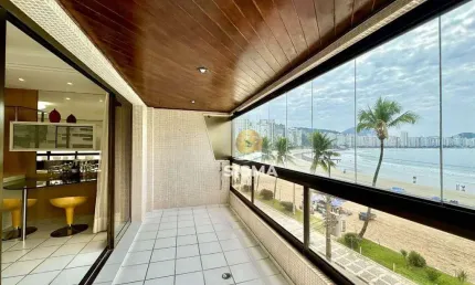 Frente mar - apartamento com 3 suítes à venda na praia das astúrias - guarujá/sp.