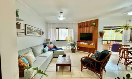 Apartamento com 3 dormitórios à venda, 120 m² por r$ 775.000,00 - jardim astúrias - guarujá/sp
