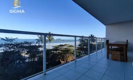 Apartamento na praia, frente ao mar, 4 dormitórios, 2 suítes, 2 vagas, piscina, pitangueiras, guarujá.