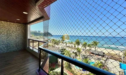FRENTE MAR - Apartamento com 3 Suítes à venda na Praia do Tombo - Guarujá/SP.