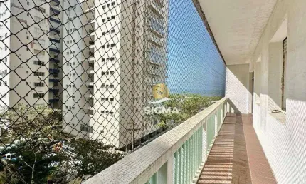 Apartamento com 4 quartos sendo 1 suíte à venda na praia das pitangueiras - guarujá/sp.