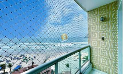 FRENTE MAR - Apartamento com 3 dormitórios à venda na Praia das Pitangueiras - Guarujá/SP.