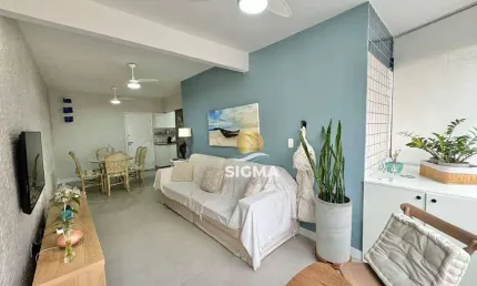 Apartamento com 2 quartos sendo 1 suíte à venda na praia das astúrias - guarujá/sp.