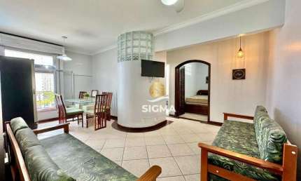 Apartamento com 2 dormitórios à venda, 54 m² por R$ 390.000,00 - Pitangueiras - Guarujá/SP