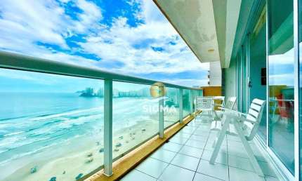 FRENTE MAR - Apartamento com 4 quartos sendo 1 suíte à venda na Praia das Pitangueiras - Guarujá/SP.