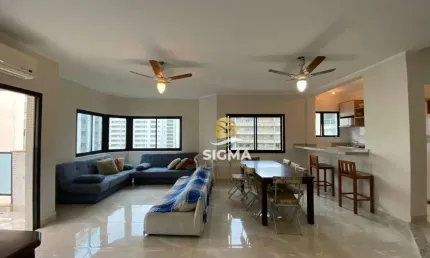 Apartamento com 3 quartos sendo 1 suíte à venda, 115 m² por R$ 870.000 - Pitangueiras - Guarujá/SP.