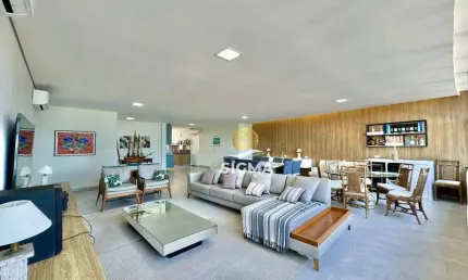 Frente mar - apartamento com 5 suítes à venda, 375 m² por r$ 2.230.000 - pitangueiras - guarujá/sp.