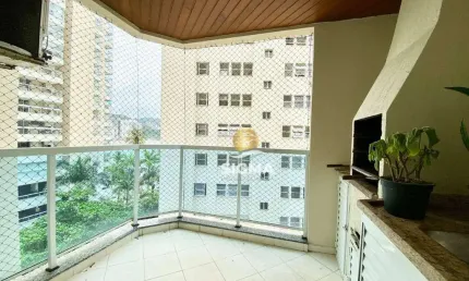 Vista mar - apartamento com 3 quartos sendo 1 suíte à venda, 89 m² por r$ 850.000 - jardim astúrias - guarujá/sp.