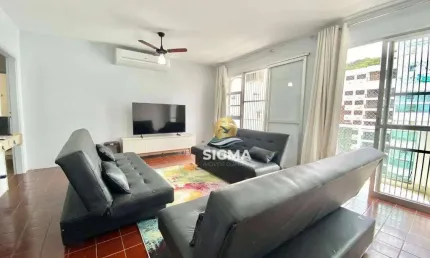 Apartamento com 3 dormitórios à venda, 100 m² por r$ 460.000,00 - pitangueiras - guarujá/sp