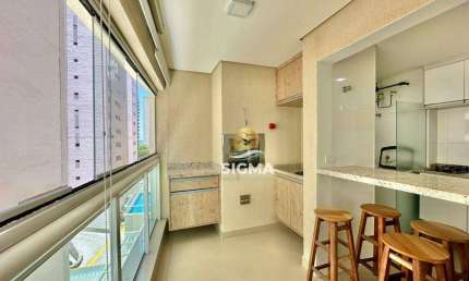 Apartamento com 1 quarto à venda, 50 m² por R$ 430.000 - Pitangueiras - Guarujá/SP.