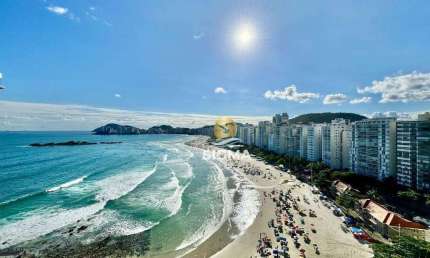 FRENTE MAR - Apartamento com 4 quartos Sendo 3 suítes à venda, na Praia das Pitangueiras - Guarujá/SP.