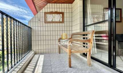 Apartamento com 2 quartos sendo 1 suíte à venda, 93 m² por R$ 500.000 - Tombo - Guarujá/SP.