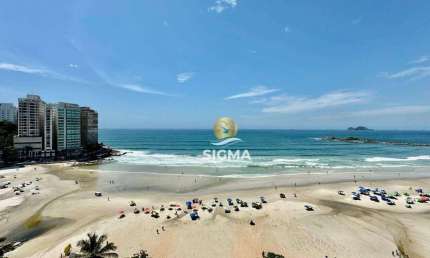 FRENTE MAR - Apartamento com 4 quartos sendo 1 suíte à venda na Praia das Pitangueiras - Guarujá/SP.