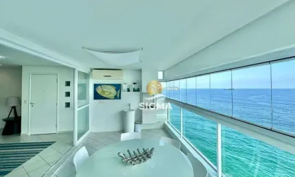 Frente mar - apartamento com 3 suítes à venda na praia das pitangueiras - guarujá/sp.