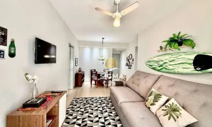 Apartamento com 2 quartos sendo 1 suíte à venda, 88 m² por r$ 760.000 - jardim astúrias - guarujá/sp.