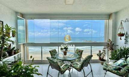 FRENTE MAR - Apartamento com 3 Suítes à venda na Praia das Pitangueiras - Guarujá/SP.