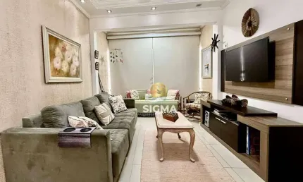 Apartamento com 3 quartos sendo 1 suíte à venda, 99 m² por R$ 500.000 - Tombo - Guarujá/SP.