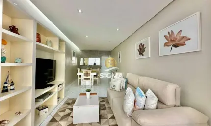 Apartamento com 2 quartos sendo 1 suíte à venda, 110 m² por r$ 700.000 - pitangueiras - guarujá/sp.