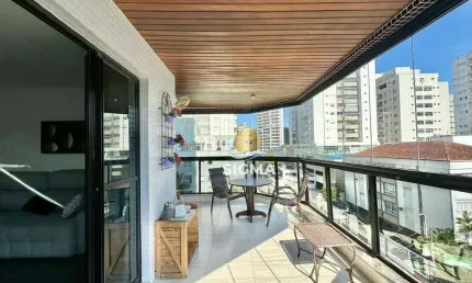 Apartamento com 3 quartos sendo 2 suítes à venda, 116 m² por r$ 600.000 - jardim astúrias - guarujá/sp.