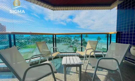 Apartamento com 4 suítes à venda na praia da enseada, guarujá/sp.