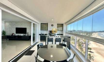 FFRENTE MAR - Apartamento com 4 quartos sendo 2 suíte à venda, 206 m² por R$ 2.440.000 - Enseada - Guarujá/SP.