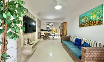 Apartamento com 2 dormitórios  sendo 1 suíte à venda, 70 m² por r$ 850.000 - tombo - guarujá/sp