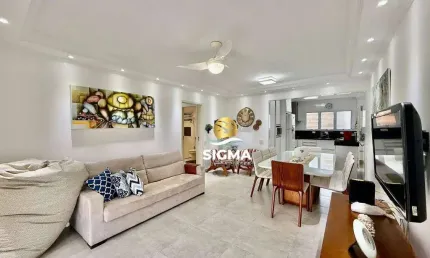 Apartamento com 3 dormitórios sendo 2 suítes à venda, 135 m² por r$ 750.000 - pitangueiras - guarujá/sp.