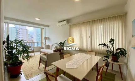 Apartamento com 3 dormitórios sendo 1 suíte à venda, 120 m² por r$ 660.000 - pitangueiras - guarujá/sp.