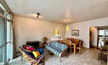 Apartamento com 3 dormitórios sendo 1 suíte à venda, 120 m² por R$ 660.000 - Pitangueiras - Guarujá/SP.